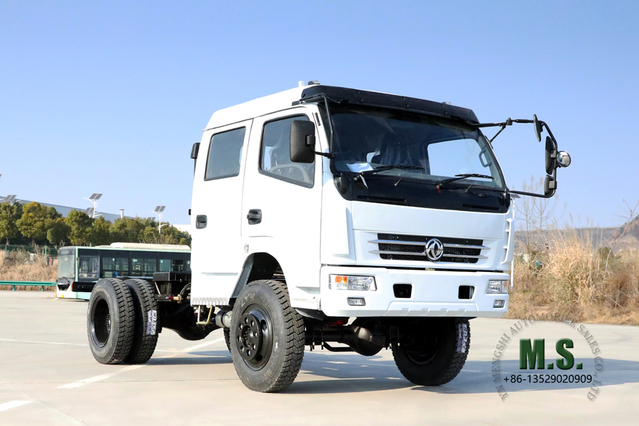 4*4 Dongfeng แชสซีรถบรรทุกขนาดเล็กสองแถว_4WD แชสซีรถบรรทุกขับขวาส่งออก_ผู้ผลิตดัดแปลงแชสซีรถบรรทุกพิเศษแบบออฟโรด