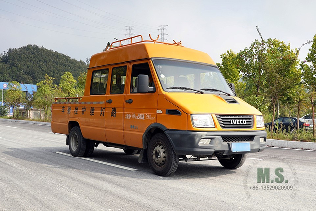 4*4 Iveco รถบรรทุกกู้ภัยทางวิศวกรรมสองแถว_111 hp Power Rescue Repair Truck_หัวสั้น Iveco Export ผู้ผลิตรถดัดแปลงพิเศษ