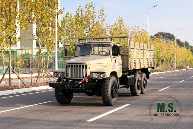 Dongfeng Six Drive EQ2100 Off Road Truck_6*6 190hp Single Row Pointed Cab High Cargo Box Truck_AWD ส่งออกยานพาหนะพิเศษ