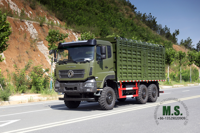 Dongfeng รถบรรทุกขับเคลื่อนหกล้อ_6*6 15T High Container Heavy Duty Truck_340 hp 6WD Special Logistics Truck for Export