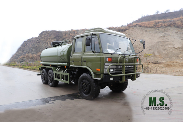 190Hp 10m³ 6x6 Off-road Tanker Truck_10000L Dongfeng รถบรรทุกถังน้ำ ความจุเครื่องยนต์ Cummins ถังสำหรับเนื้อหาใดๆ น้ำมันเชื้อเพลิง สารเคมี_ผู้ผลิตโดยตรงราคาโรงงาน