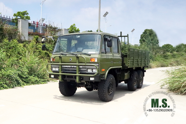 Dongfeng รถขับเคลื่อน 6 ล้อ Off-road Truck_6*6 EQ2102 153 Flathead Row a Half Cab Transport Truck Diesel Vehicle_Export Special Purpose Vehicle