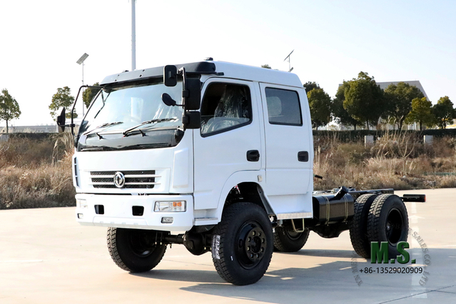 4*4 Dongfeng แชสซีรถบรรทุกขนาดเล็กสองแถว_4WD แชสซีรถบรรทุกขับขวาส่งออก_ผู้ผลิตดัดแปลงแชสซีรถบรรทุกพิเศษแบบออฟโรด