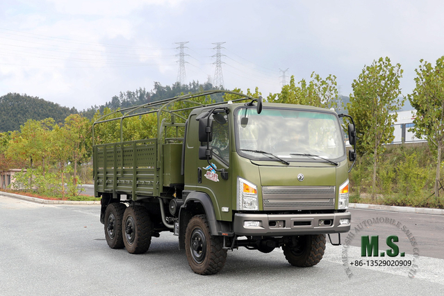 Flathead EQ240 Dongfeng รถบรรทุกออฟโรด 6WD_EQ2082 รถออฟโรดดีเซล_Dongfeng 6x6 รถบรรทุกออฟโรดพลเรือนขับเคลื่อนสี่ล้อเพื่อการส่งออก