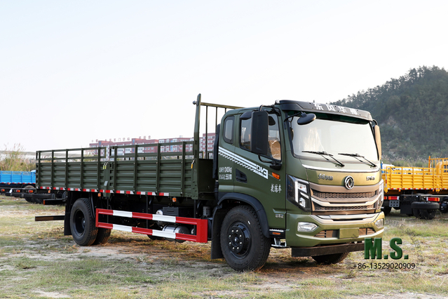 120Hp 12Tons of GVW Euro-6 4x2 Cargo Truck_Dongfeng รถบรรทุกพื้นเรียบ น้ำหนักบรรทุก 8 ตัน ความยาว 9 เมตร การใช้งานพลเรือนพร้อมกล้องถอยหลังรับประกัน _Dongeng ผู้ผลิตโดยตรง ราคาโรงงาน