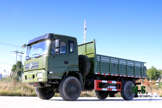 4WD Dongfeng รถดัมพ์_210HP 9T Flathead One-and-a-half Tipper Truck_รถบรรทุกเพื่อการขุด ส่งออกรถดัมพ์พิเศษ