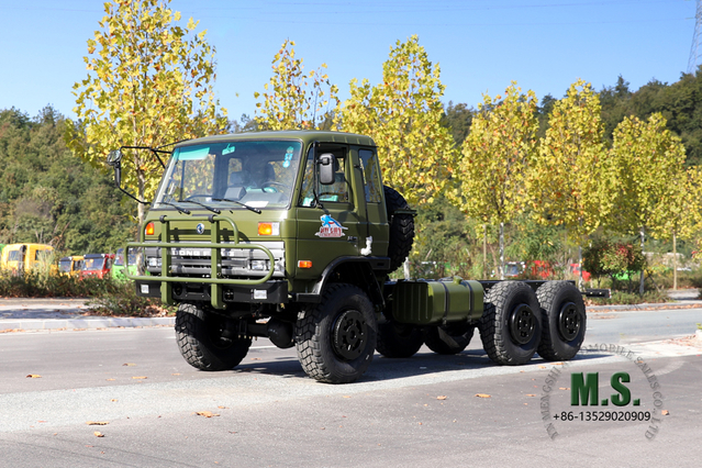 Dongfeng EQ2102 แชสซีแบบหกไดรฟ์_6×6 153 แชสซีแบบออฟโรดหนึ่งแถวครึ่ง_ส่งออกแชสซีรถบรรทุกพิเศษ