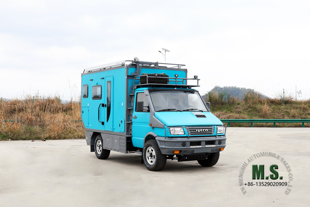 Iveco 4WD Off-road RV สำหรับขาย_4*4 คาราวานท่องเที่ยวกลางแจ้งที่ปรับแต่งเอง_ครอบครัวชิ้นเดียวสี่ไดรฟ์คาราวานส่งออกยานพาหนะพิเศษ