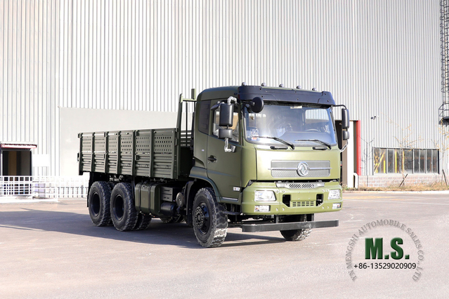 6x4 Dongfeng รถบรรทุกออฟโรด_210 แรงม้า Flathead Row Half Cab การดัดแปลงรถบรรทุกขนส่ง_Dongfeng ส่งออกยานพาหนะพิเศษ