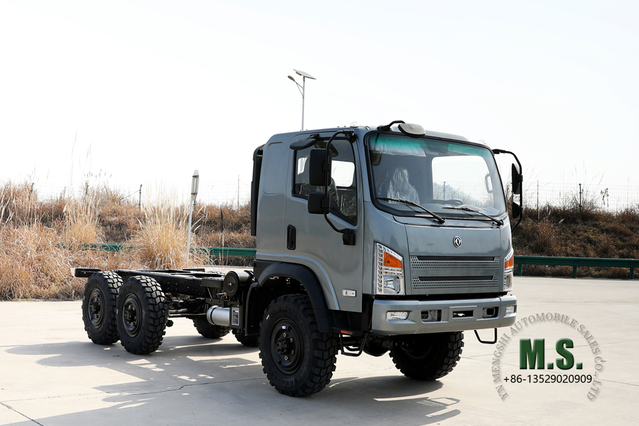 Bobcat 6*6 Flathead Off-Road แชสซีรถบรรทุก_ 210HP Dongfeng EQ2082E6D การแปลงแชสซีออฟโรด_ขับเคลื่อนหกล้อส่งออกผู้ผลิตยานพาหนะพิเศษ