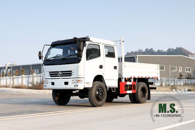 Dongfeng Four Drive Truck_4*4 Double Row Cab Light Truck รถตู้ดัดแปลงแบบกำหนดเอง_AWD รถบรรทุกออฟโรดส่งออก ผู้ผลิตยานพาหนะพิเศษ