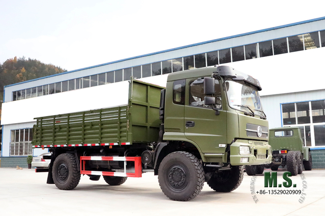 รถบรรทุกหนัก 4×4_210HP 4WD Dongfeng รถดั๊มพ์ออฟโรด _9T ยานพาหนะขนส่งไซต์และเหมืองแร่