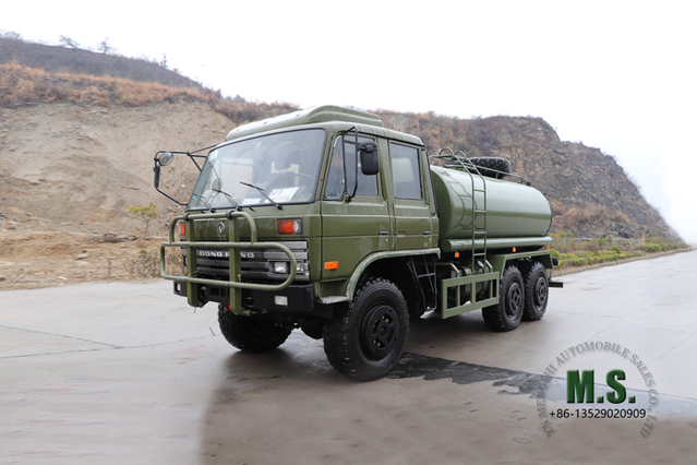 190Hp 10m³ 6x6 Off-road Tanker Truck_10000L Dongfeng รถบรรทุกถังน้ำ ความจุเครื่องยนต์ Cummins ถังสำหรับเนื้อหาใดๆ น้ำมันเชื้อเพลิง สารเคมี_ผู้ผลิตโดยตรงราคาโรงงาน