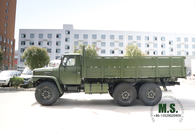 6×6 EQ2100 Dongfeng รถบรรทุกออฟโรด_รถขับเคลื่อน 6 ล้อ 190 แรงม้า รถบรรทุกหัวแหลมกระจกคู่แถวเดียว _AWD รถเอนกประสงค์ส่งออก