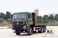  6×4 Dump Truck_375HP Flat Head Row and a Half Cab Heavy Duty Tipper Vehicle_Dongfeng ผู้ผลิตรถดัมพ์ส่งออก