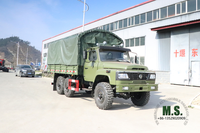 Dongfeng EQ2100 6*6 รถบรรทุกออฟโรด_Dongfeng แถวเดี่ยวแหลม 140 แค็บ พร้อมเสาหลังคาผ้าใบกันน้ำ ยานพาหนะ_รถบรรทุกขับเคลื่อน 6 คัน ยานพาหนะพิเศษส่งออก