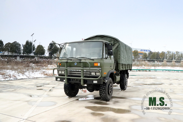 Four Drive 2070 Dongfeng รถบรรทุกออฟโรด_ 4X4153 Flathead หนึ่งและครึ่งแถว Cab รถบรรทุกขนส่ง_ส่งออกยานพาหนะพิเศษ