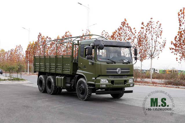 210 แรงม้า 6x4 Dongfeng รถบรรทุกออฟโรด_รถบรรทุกขนย้ายแบบ Half Cab แถวแบน_Dongfeng การดัดแปลง ผู้ผลิต ส่งออก ยานพาหนะวัตถุประสงค์พิเศษ