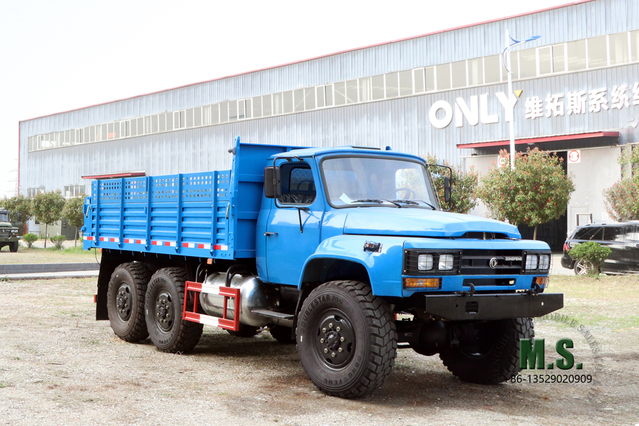 6*6 Dongfeng Long Head 5T Diesel Dump Truck_ 6WD EQ2100 ขนถ่าย Road Transporter_Dongfeng ผู้ผลิตรถบรรทุกพิเศษส่งออก
