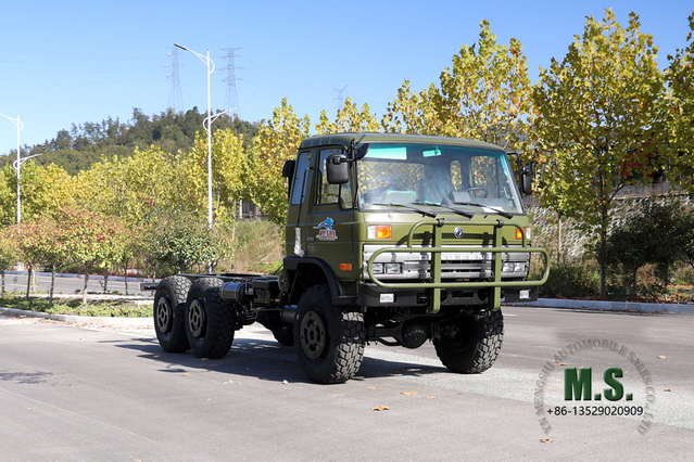 Dongfeng EQ2102 แชสซีแบบหกไดรฟ์_6×6 153 แชสซีแบบออฟโรดหนึ่งแถวครึ่ง_ส่งออกแชสซีรถบรรทุกพิเศษ