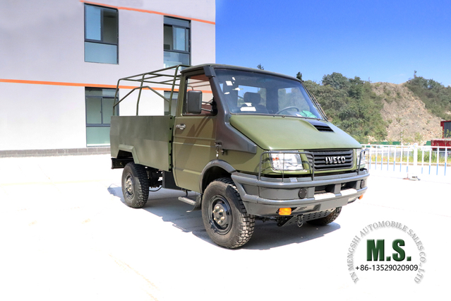 Iveco Four Drive Long Head Off-road Truck_NJ2045 4×4 Single Row Short Head Truck_Multifunction 4WD ส่งออกยานพาหนะพิเศษ
