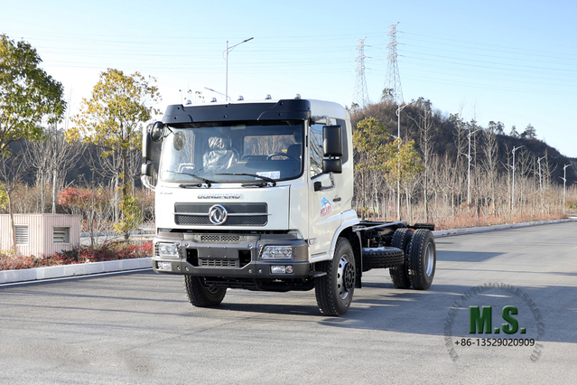 Dongfeng 4*2 Chassis_190hp Flathead ขายโครงรถบรรทุกขยะหนึ่งครึ่งครึ่ง_Dongfeng ยานพาหนะพิเศษส่งออก