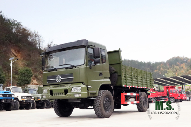 รถบรรทุกหนัก 4×4_210HP 4WD Dongfeng รถดั๊มพ์ออฟโรด _9T ยานพาหนะขนส่งไซต์และเหมืองแร่