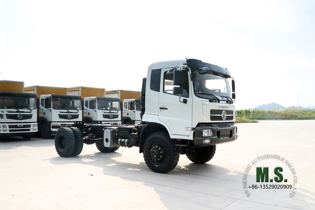 Dongfeng 4WD Tipper Chassis_4*4 Cab Off-road Dump Chassis Conversion_260HP Four Drive ส่งออกแชสซีรถบรรทุกพิเศษ