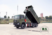 Dongfeng 6×4 Dump Truck_375HP Flat Head Row and a Half Cab Heavy Duty Tipper Vehicle_ส่งออกผู้ผลิตรถดัมพ์