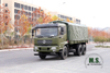 6x4 Dongfeng รถบรรทุกออฟโรด_210 แรงม้า รถบรรทุกขนย้ายแบบ Half Cab แถวแบนพร้อมเสาผ้าใบกันน้ำ_Dongfeng ยานพาหนะวัตถุประสงค์พิเศษส่งออก