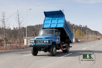 170 hp 4×4 Dongfeng Blue Dump Truck รถดั๊มพ์ _ ขับเคลื่อนสี่ล้อ Pointed Head Single Row รถบรรทุกเพื่อการขุด_ส่งออกยานพาหนะพิเศษ