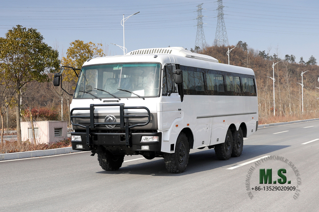 Dongfeng 190Hp 6x6 Off-road 30 Seats Bus_Cummins Engine Top Mounted Air Condition Automatic Door Support การปรับแต่งเชิงลึก เครื่องยนต์ด้านหน้า_ผู้ผลิตโดยตรง ราคาโรงงาน