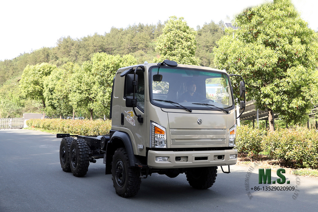 6*6 Dongfeng แชสซีรถบรรทุกออฟโรด _2082 190 HP แชสซีรถบรรทุกออฟโรด Flathead ส่งออกแชสซีพิเศษ