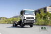 Dongfeng แชสซีออฟโรด 6 × 6 พร้อมล้อหลังแปดล้อหัวแบนแชสซีรถบรรทุกหนึ่งแถวครึ่งส่งออกยานพาหนะพิเศษ