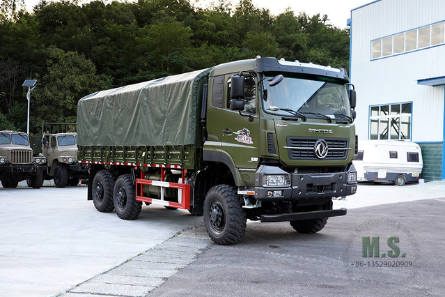 340hp 6*6 Off Road Truck_Dongfeng Flat Head One and a Half Cargo Truck_รถขับเคลื่อนหกล้อแบบพิเศษส่งออก