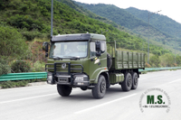 ขายรถบรรทุกพิเศษออฟโรด 6×6 Dongfeng 8T_รถขับเคลื่อนหกล้อหัวแบน รถบรรทุกส่งออกแบบเก๋งหนึ่งแถวครึ่งพร้อมแครชบาร์_260 แรงม้า ผู้ผลิตยานพาหนะขนส่ง