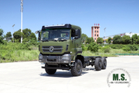 Dongfeng แชสซีสำหรับงานหนักออฟโรด 6x6 _ 340HP แชสซีรถบรรทุกขนส่งสินค้าทางไกลแบบขับเคลื่อนหกล้อผู้ผลิตการแปลงแชสซีส่งออกวัตถุประสงค์พิเศษ