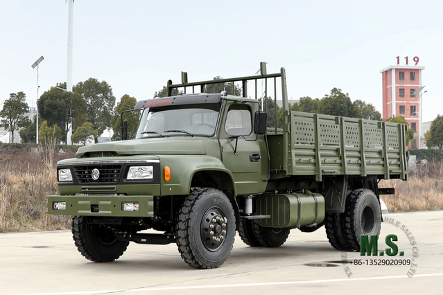 6 ขับรถบรรทุกออฟโรด Dongfeng Six Drive Long Head Single Row Cargo Vehicle ส่งออกยานพาหนะพิเศษ