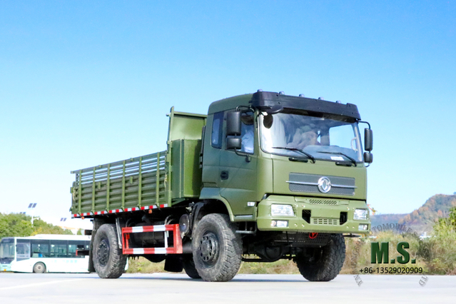 4WD Dongfeng รถดัมพ์_210HP 9T Flathead One-and-a-half Tipper Truck_รถบรรทุกเพื่อการขุด ส่งออกรถดัมพ์พิเศษ