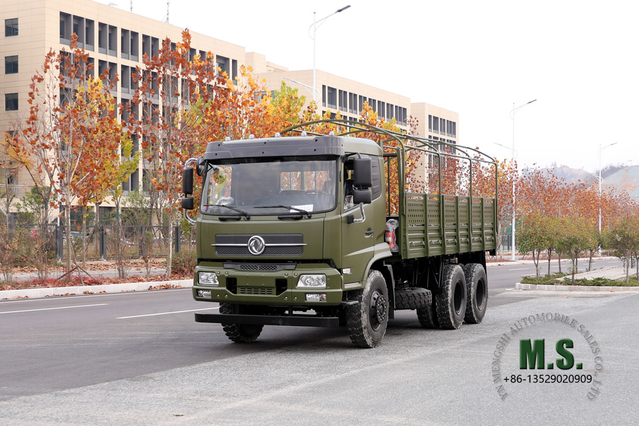 210 แรงม้า 6x4 Dongfeng รถบรรทุกออฟโรด_รถบรรทุกขนย้ายแบบ Half Cab แถวแบน_Dongfeng การดัดแปลง ผู้ผลิต ส่งออก ยานพาหนะวัตถุประสงค์พิเศษ