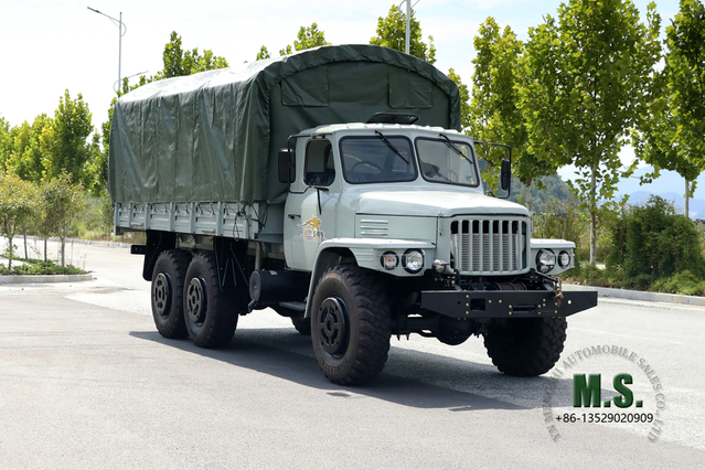 Dongfeng EQ2100 รถบรรทุกออฟโรด Six Drive_รถบรรทุกหัวแหลมแถวเดียวพร้อมเสาผ้าใบกันน้ำ_6×6 ยานพาหนะส่งออกยานพาหนะพิเศษ