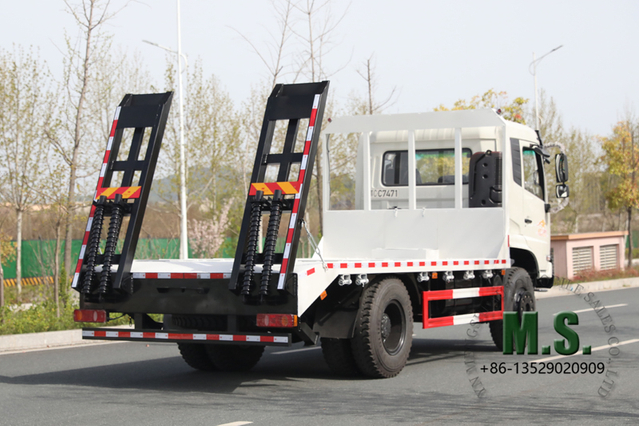 266 แรงม้าน้ำหนักรวม 18 ตัน Dongfeng 4x2 REASCUE READ ROAD FLATBE