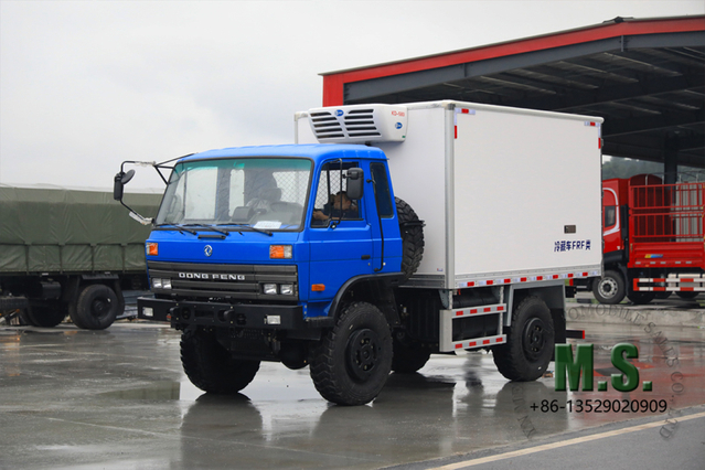 190 แรงม้า 7 ตันน้ำหนักรวม 4x4 ออฟ-โรด Dongfeng ตู้เย็นน้ำหนักบรรทุกน้ำหนักตัว, เครื่องยนต์คัมมินส์, ยางล้อหลัง, ระบบตรวจสอบ, การฉีดเชื้อเพลิงกล