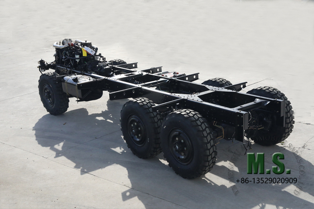 210 แรงม้า 11 ตันน้ำหนัก 6x6 บัสออฟโรด/รถบรรทุกม้วนตัวเครื่องยนต์ chassis_cummins, เพลาที่ปรับแต่งได้, ยางแข็ง, ยางเดี่ยว, lock_manufacturer differential direct