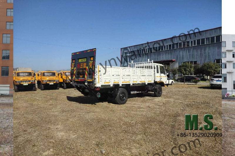 บรรทุก ไฮดรอลิกประตูท้ายประตูไฮดรอ Dongfeng รถบรรทุกบรรทุกสินค้าที่มีไฮดรอลิกลิฟท์เกตเก 