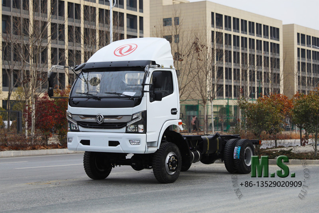 น้ำหนักรวม 10 ตัน 140 แรงม้า Dongfeng โครงรถบรรทุก 4x4 ดีไซน์ทันสมัย_เครื่องยนต์คัมมินส์ คุ้มค่ามาก ยางหลังคู่ แชสซีที่ทนทาน_ราคาโรงงานโดยตรงจากผู้ผลิต