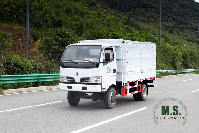 Dongfeng รถบรรทุกขนาดเล็กแถวเดียว_4*4 รถบรรทุกออฟโรด_รถบรรทุกแบบมีกล่องสำหรับขาย