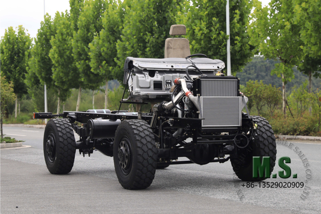 210hp 16T GVW Dongfeng 4x4 Off-Road Bare Bare Chassis_Cummins เครื่องยนต์ที่มีการล็อคที่แตกต่าง, ระบบ CTIS, เฟรมแชสซีเกราะ, มือขวาไดรฟ์ขวา elpanufacturer โดยตรง