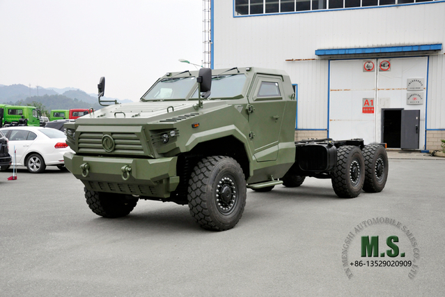 300 แรงม้า 15 ตันของ GVW 6x6 หุ้มเกราะออฟโรด Dongfeng แชสซี M-hero พร้อมห้องโดยสาร_เครื่องยนต์คัมมินส์ Warrior การใช้งานทางทหาร เกราะกันกระสุน กันกระสุน วิ่งราบ CTIS_Manufacturer Direct